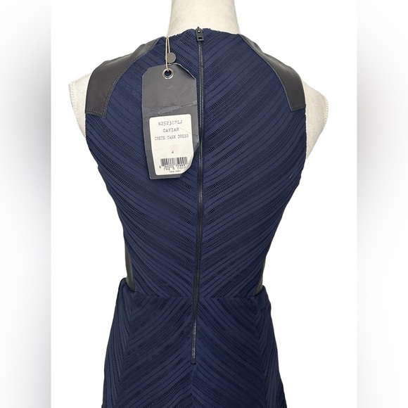 Rag & Bone Caviar Crete Tank leather cut out sleeveless mini skater dress - Picture 6 of 9